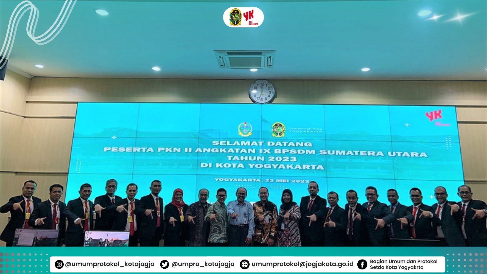 Penerimaan Peserta  PKN II Angkatan IX BPSDM Sumatera Utara Tahun 2023 di Kota Yogyakarta